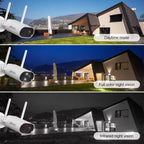 3MP Wireless WiFi Security Camera With Solar Panel