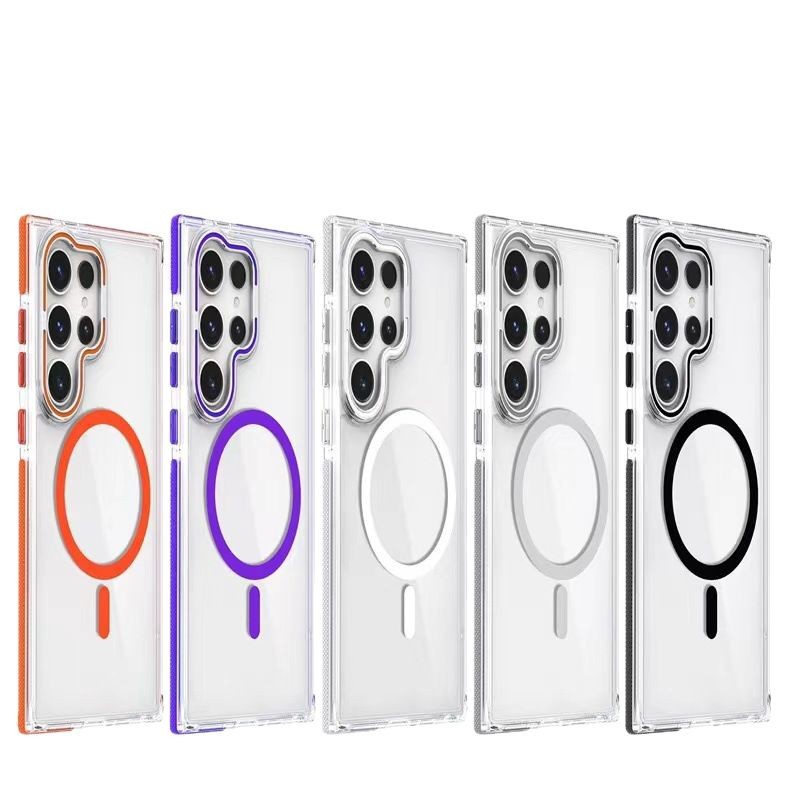 S25 ULTRA Phone Case Colorful Hardware Magnetic Suction