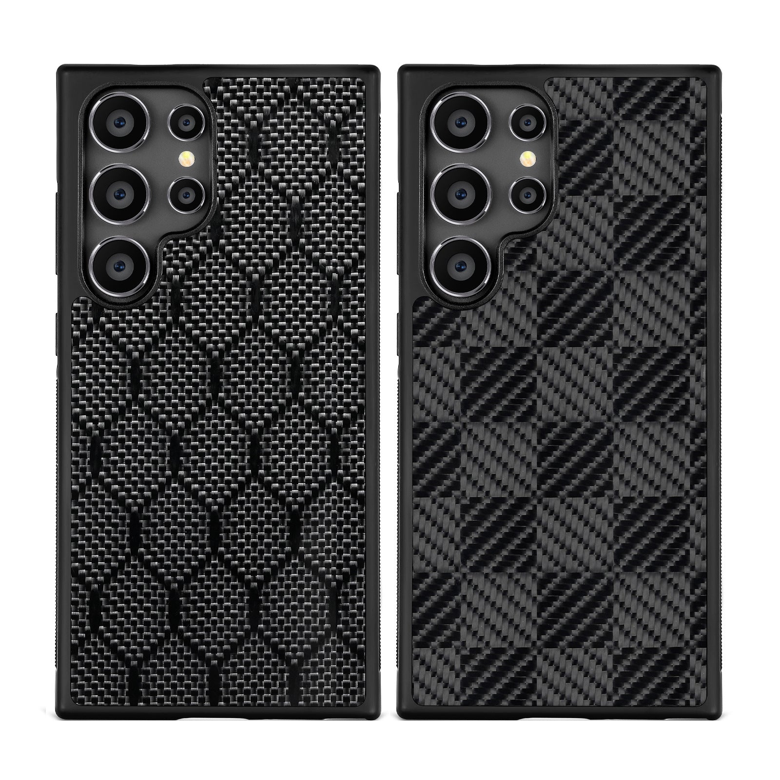 Carbon Fiber Square Twill Honeycomb Phone Case Compatible With S25 Ultra