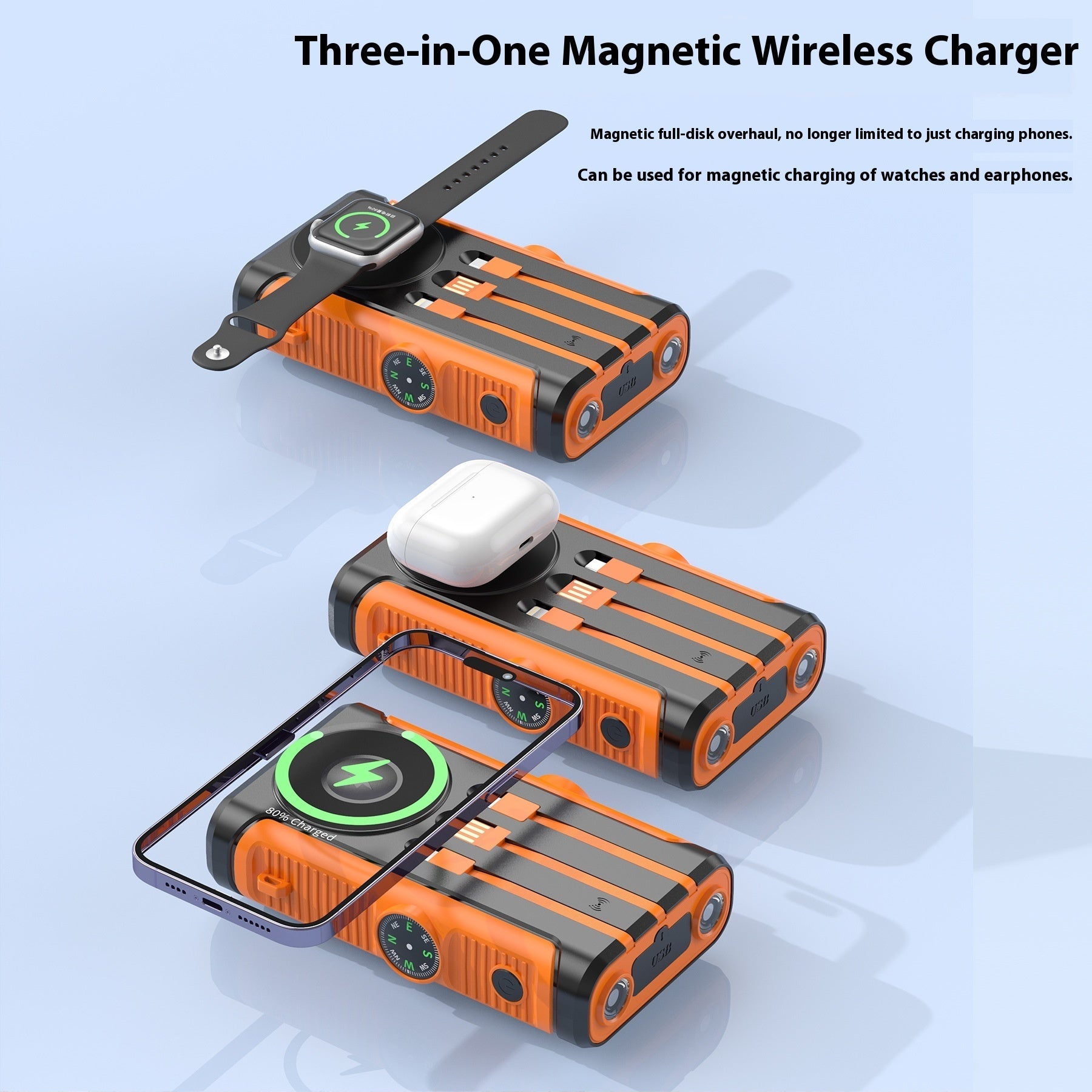 Solar Outdoor Camping Hand Crank Power Bank