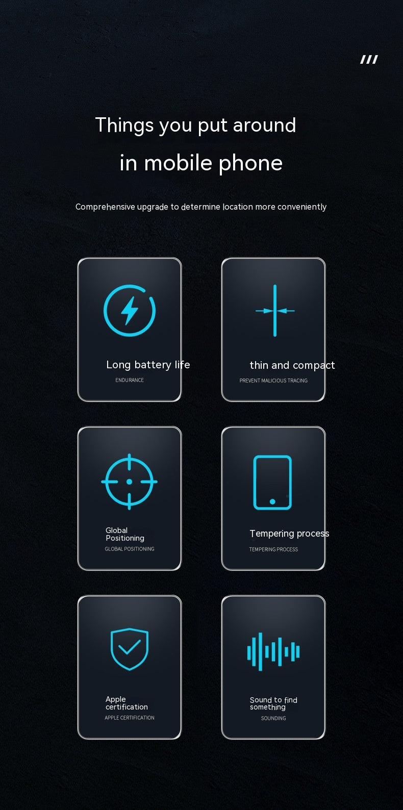 2 Years ITag Wireless Locator Mini Tracker Elderly Children Pet Anti-loss Alarm Device