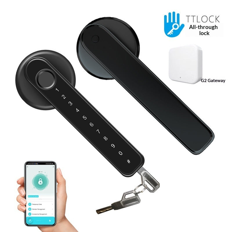 Indoor Door Wooden Door Fingerprint Lock Bedroom Bluetooth APP Remote