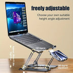 2 In 1 Metal Laptop Holder Phone Stand Laptop Stand Steel Laptop Riser