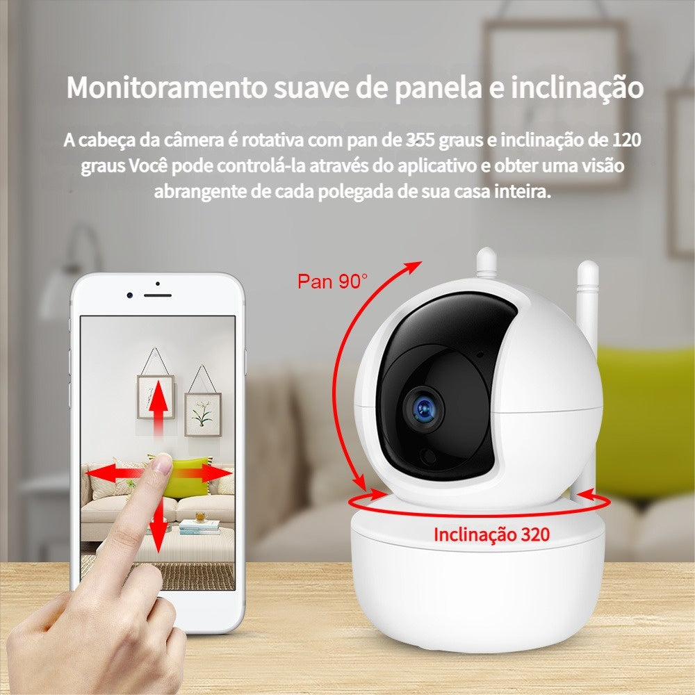 Panoramic IP Security Camera Lamp Wifi 1080p