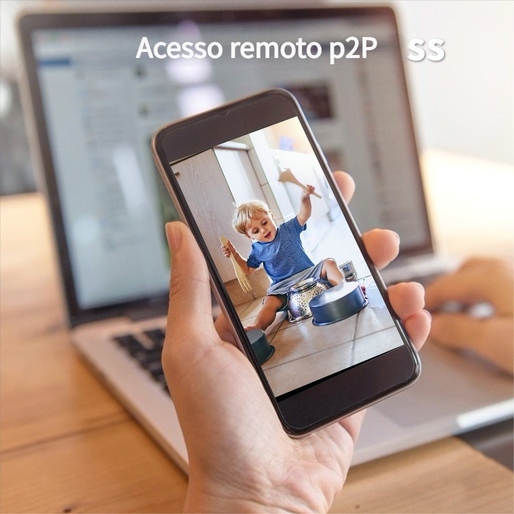 Panoramic IP Security Camera Lamp Wifi 1080p