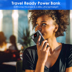 20000mAh Power Bank Ultra-thin Phone Charger Dual USB Port Flashlight Battery Remain Display