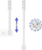 Flat Plug Extender for Behind Furniture | 180° Rotatable Socket with USB-A & USB-C Ports | Outlet Extender for Sofa, Bedside & Desk