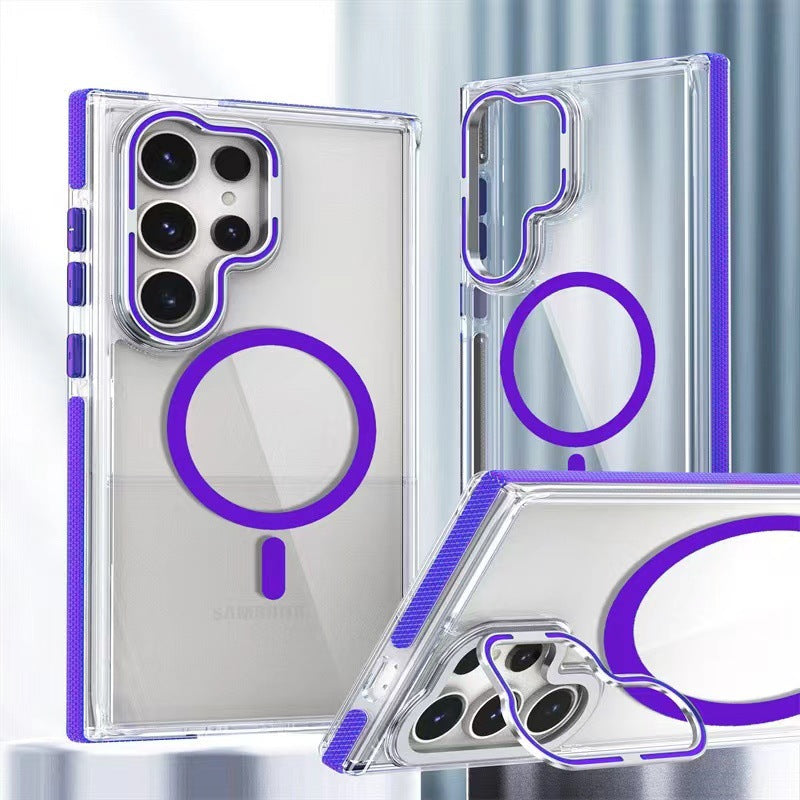 S25 ULTRA Phone Case Colorful Hardware Magnetic Suction