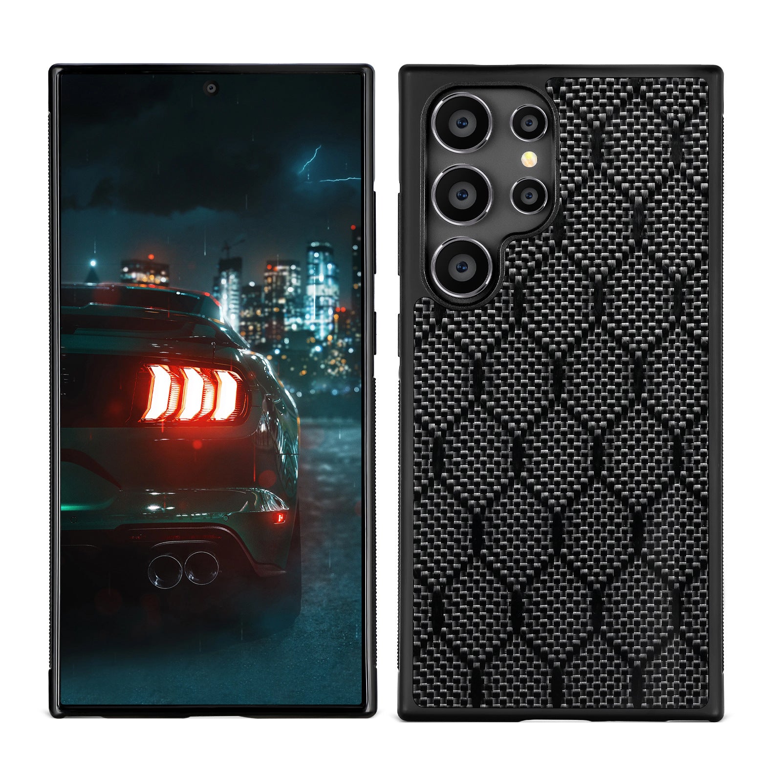 Carbon Fiber Square Twill Honeycomb Phone Case Compatible With S25 Ultra