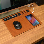 Multifunctional Creative Wireless Charging Mouse Pad With Mobile Phone Holder