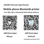 Thermal Barcode Label printers ePacket mini printer USB Bluetooth Printer Print width:40-110mm Electronic Surface Single