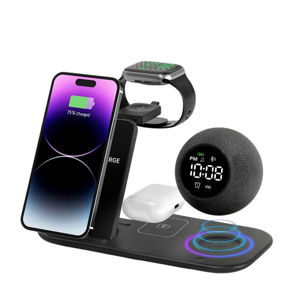 Multi Functional White Noise Ambient Light Alarm Clock Bluetooth Speaker