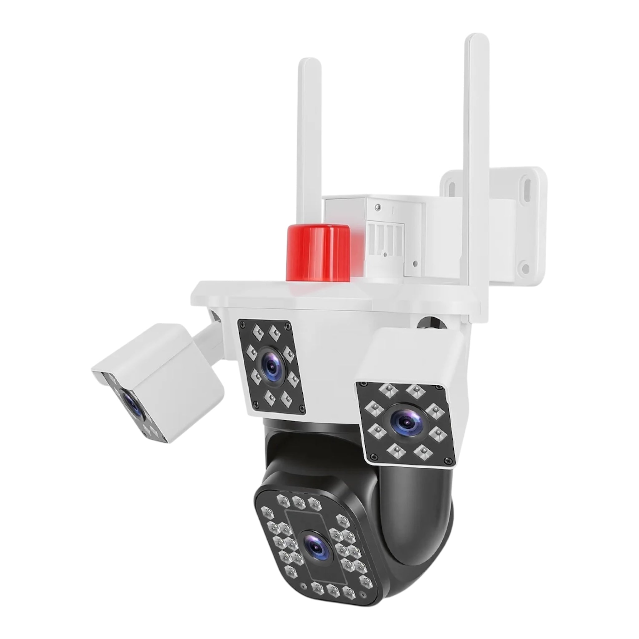 1080P HD 4-Lens Security Camera 360 Degree Night Vision Auto Motion Tracking Audio IP66 Waterproof