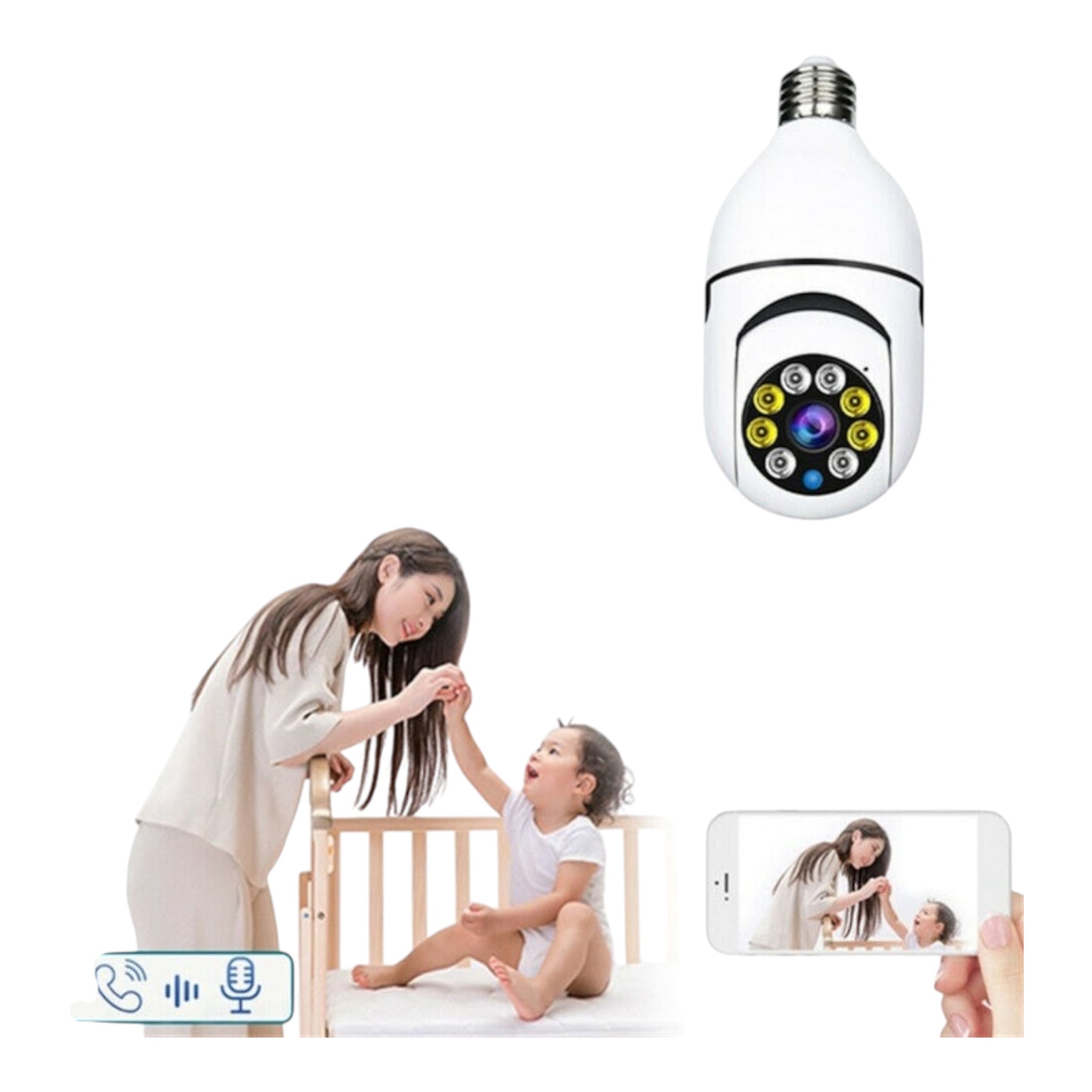 Light Bulb Camera 1080P Security Camera