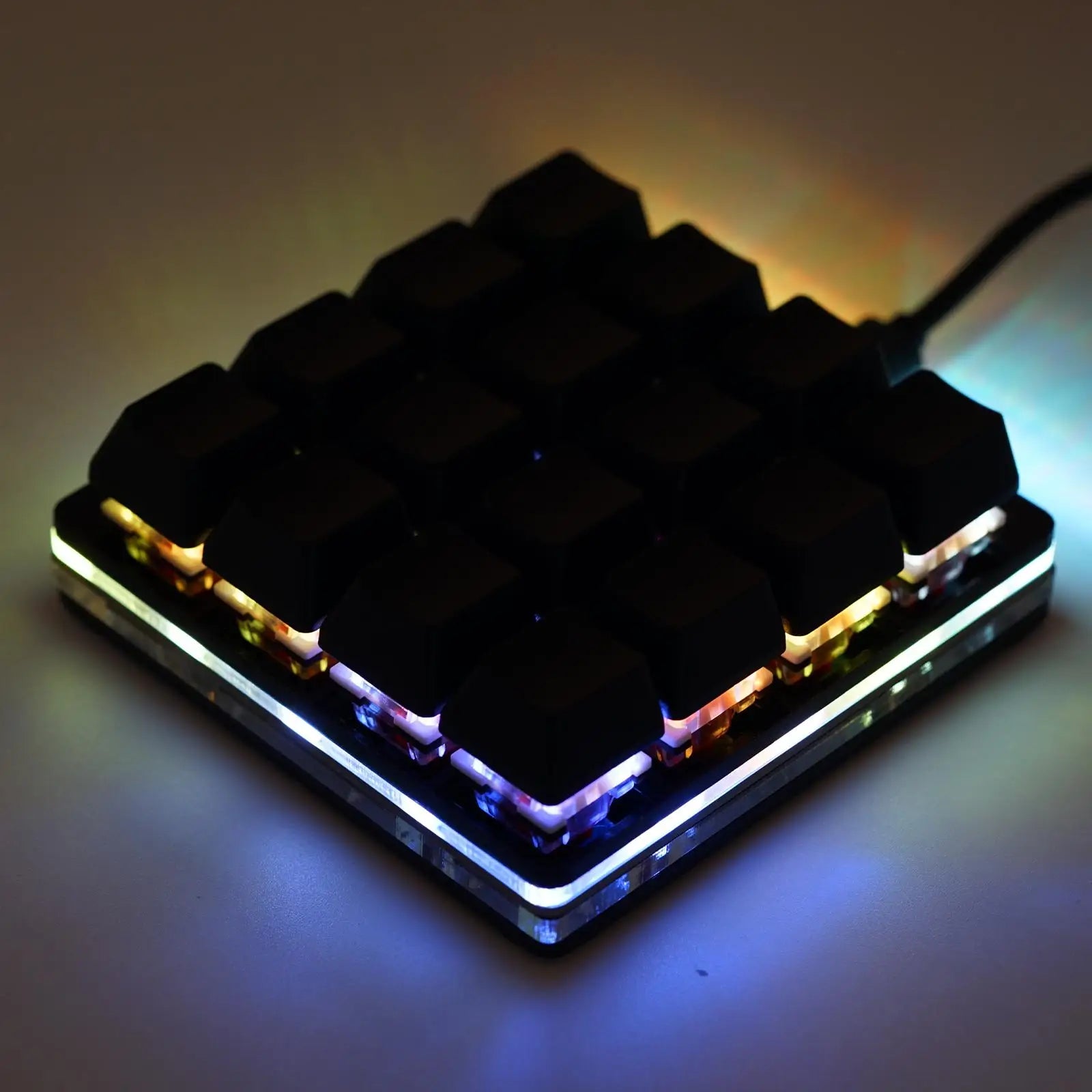 16 Key Automatic Click SayoDevice Programmable Hardware Keyboard Custom Shortcut Keys Mechanical Keyboard Black Small Keyboard