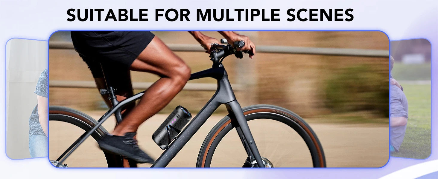 Portable Bluetooth Speaker, Bluetooth 5.4 Speaker, 30W Dual Speaker, Deep Bass, 30H Playtime, 3 EQ Mode, Colorful RGB Lights