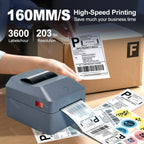 4inch Thermal Label Sticker Waybill Printer 1D 2D Barcodes Print Paper Support QR Code for DHL Fedex EMS Express 25-100mm Print