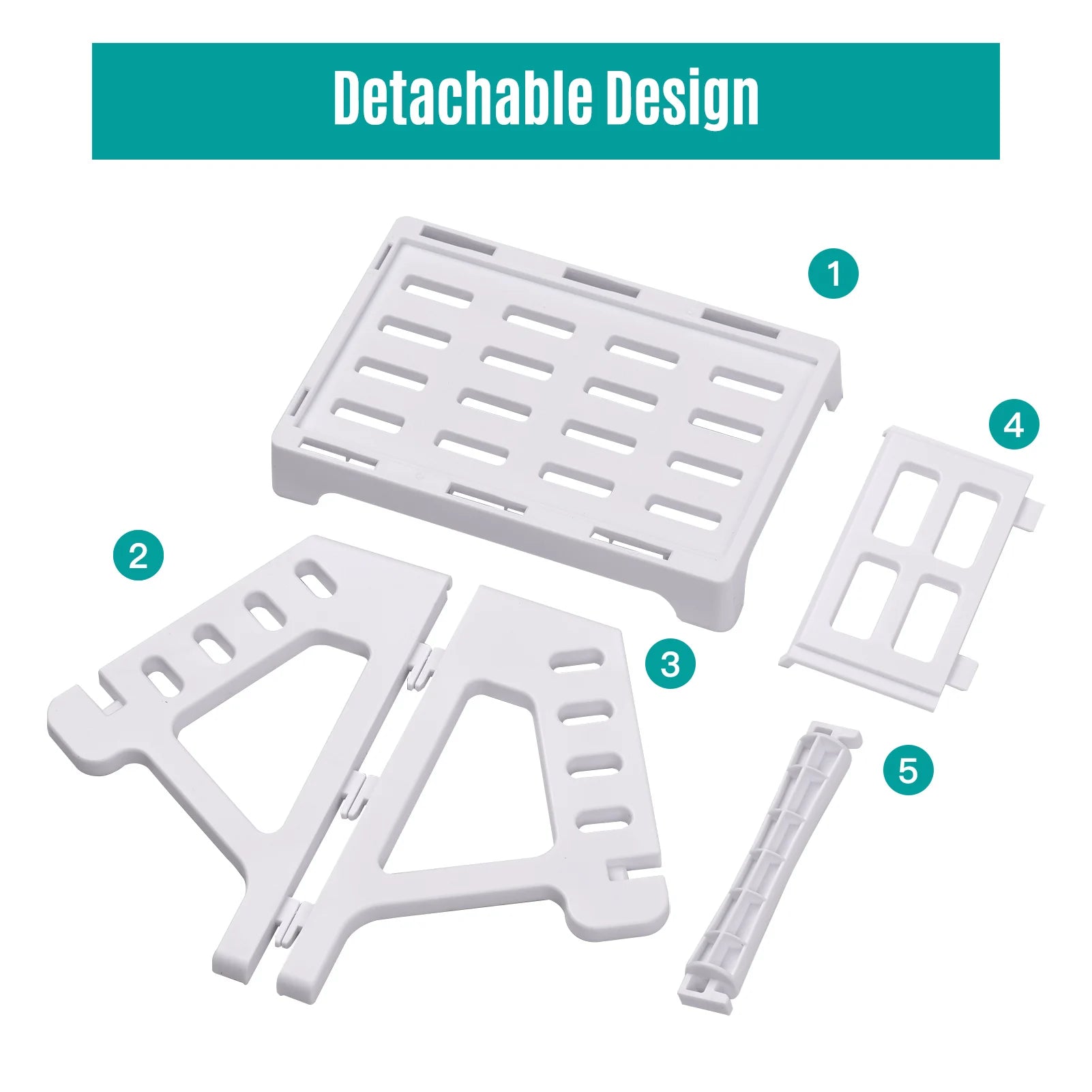 Label Holder for 4x6 Labels Printer Rolls Fanfold Labels 2 in 1 Work for Desktop Themal Label Sticker Dispenser Detachable