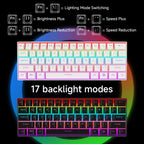Wired Mechanical Keyboard 60% 17 Backlight Modes Hot-Swappable 61 Keys Brown Blue Red Switch Keyboard for Teclado Gaming Office