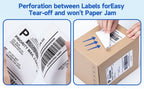 Shipping Labels Packs of 500 4X6 Per Fan-Fold Label for Phomemo 241BT D520BT B246D Label Printer Thermal Labels for Address Mail