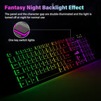 Computer Gaming Keyboard Light Backlit RGB Mute wired keyboard USB office home Russian French Spanish German Arabic English