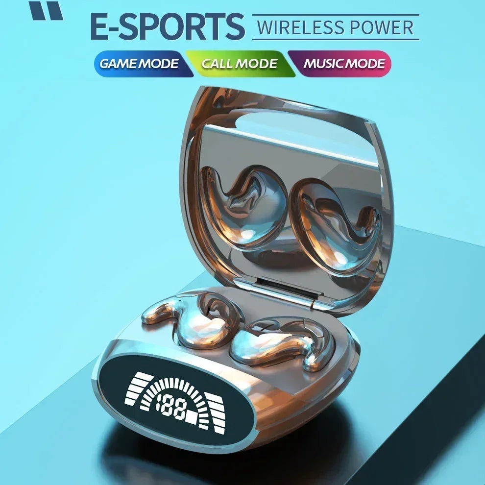 Bluetooth Headphones Noise Wireless Music  Sports  Thin Earbuds Digital Display