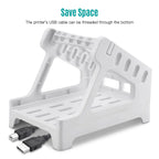 Label Holder for 4x6 Labels Printer Rolls Fanfold Labels 2 in 1 Work for Desktop Themal Label Sticker Dispenser Detachable