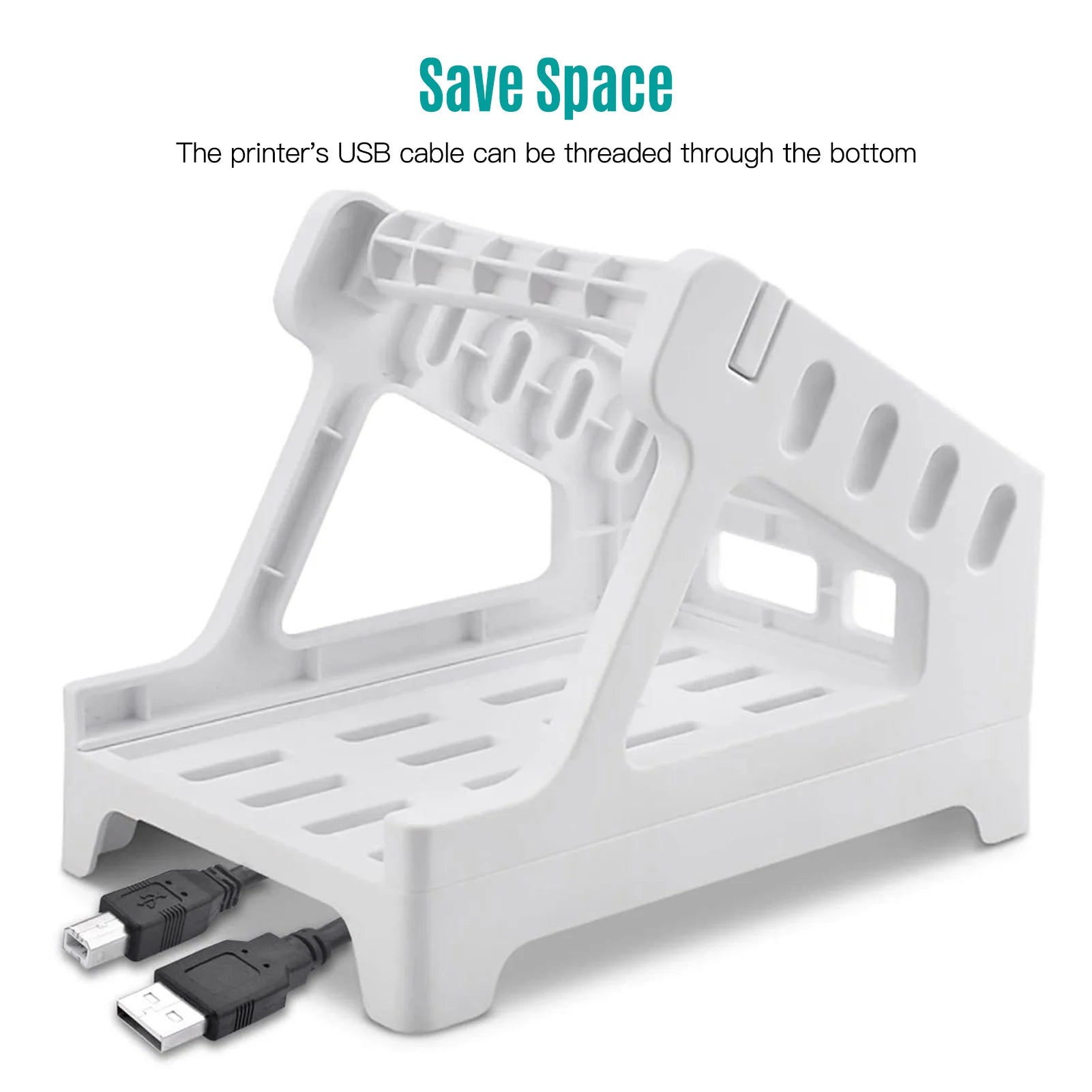 Label Holder for 4x6 Labels Printer Rolls Fanfold Labels 2 in 1 Work for Desktop Themal Label Sticker Dispenser Detachable