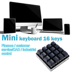16 Key Automatic Click SayoDevice Programmable Hardware Keyboard Custom Shortcut Keys Mechanical Keyboard Black Small Keyboard