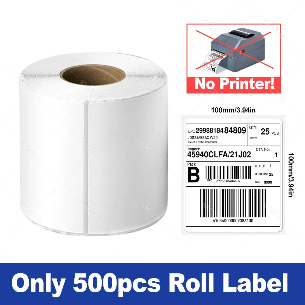 4inch Thermal Label Sticker Waybill Printer 1D 2D Barcodes Print Paper Support QR Code for DHL Fedex EMS Express 25-100mm Print