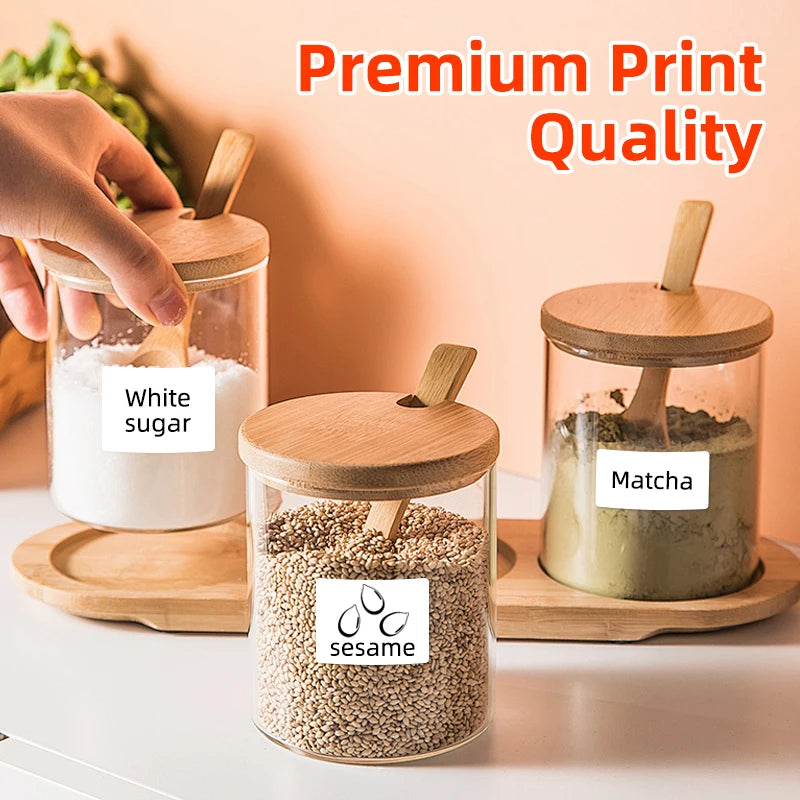5 Rolls of White Label Stickers, 30Mm/40Mm/50Mm Wide, Compatible with M110/M221/M220/M120/M200/Etc Portable Handheld Thermal Label Printers, for Office, Business, and Home Labeling, Widely Used