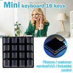 16 Key Automatic Click SayoDevice Programmable Hardware Keyboard Custom Shortcut Keys Mechanical Keyboard Black Small Keyboard