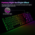 Computer Gaming Keyboard Light Backlit RGB Mute wired keyboard USB office home Russian French Spanish German Arabic English