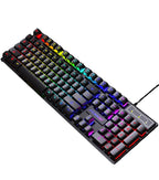 Keyboard 104 Keys Wired Rainbow Gaming Keyboard Universal Waterproof Backlit Laptop/Tablet English Version Office Desktop Laptop