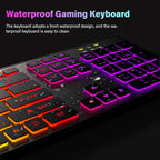 Computer Gaming Keyboard Light Backlit RGB Mute wired keyboard USB office home Russian French Spanish German Arabic English