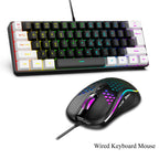 Teclado 61 key RGB Gamer keyboards 60% keyboard teclado para computadora ergonomic tastiera black white mini klavye toetsenbord