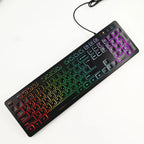 Computer Gaming Keyboard Light Backlit RGB Mute wired keyboard USB office home Russian French Spanish German Arabic English