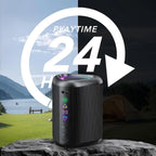 Bluetooth Speakers with Led Light, Bluetooth 5.4, 24H Playtime, Enhanced Bass, IPX7 Waterproof