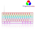 Wired Mechanical Keyboard 60% 17 Backlight Modes Hot-Swappable 61 Keys Brown Blue Red Switch Keyboard for Teclado Gaming Office