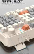 Keyboard 94 Keys 90% Layout Spanish Russian Korean Arabic Keyboard USB Wired RGB Light Volume Knob Ergonomics Gaming Office K82