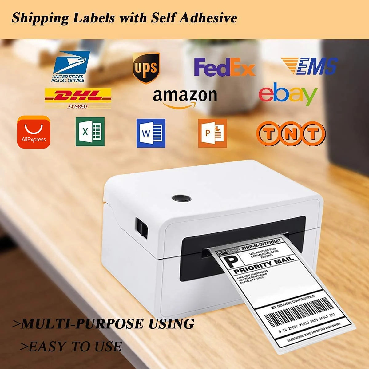 4x6 Inch Thermal Shipping Labels Paper Fold Sticker Printer Self-Adhesive Waterproof Oil-Proof Labels All-Purpose Sticker Paper
