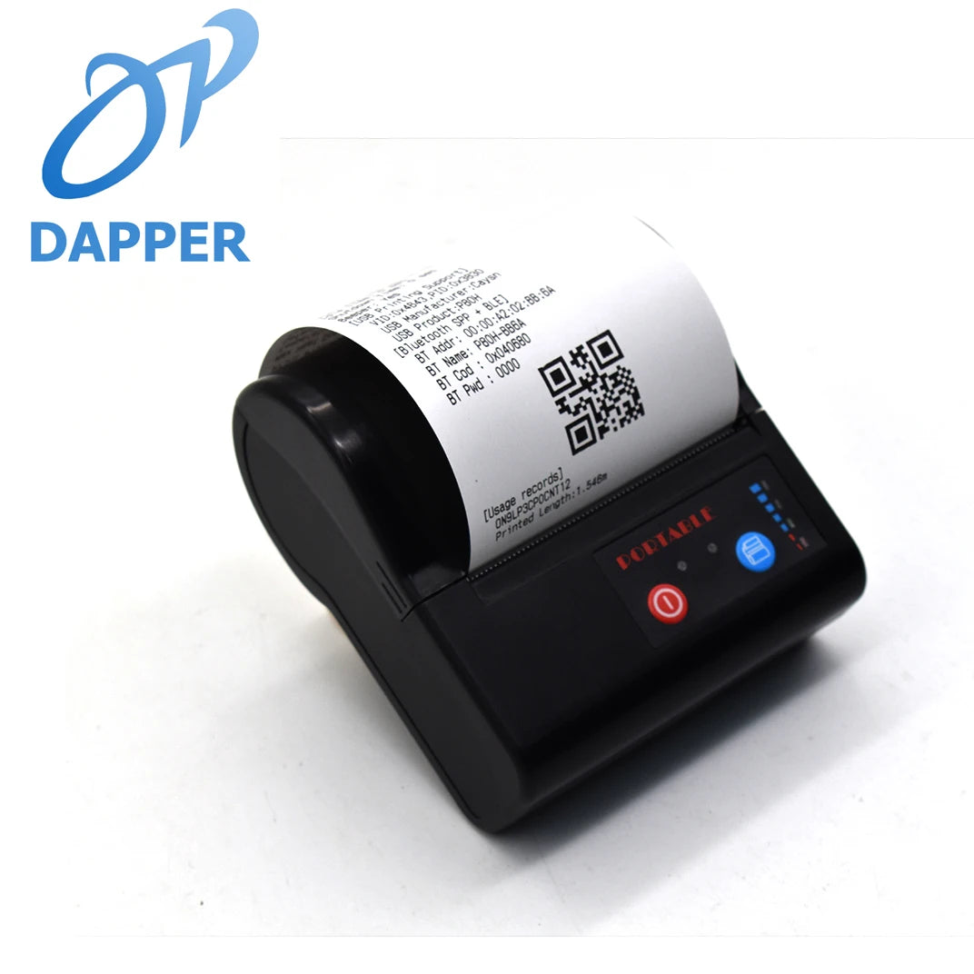 80mm Handy Portable Mini Printer Wireless Inkless Thermal Label Barcode Printer with Android IOS Bill Printing Machine for Phone