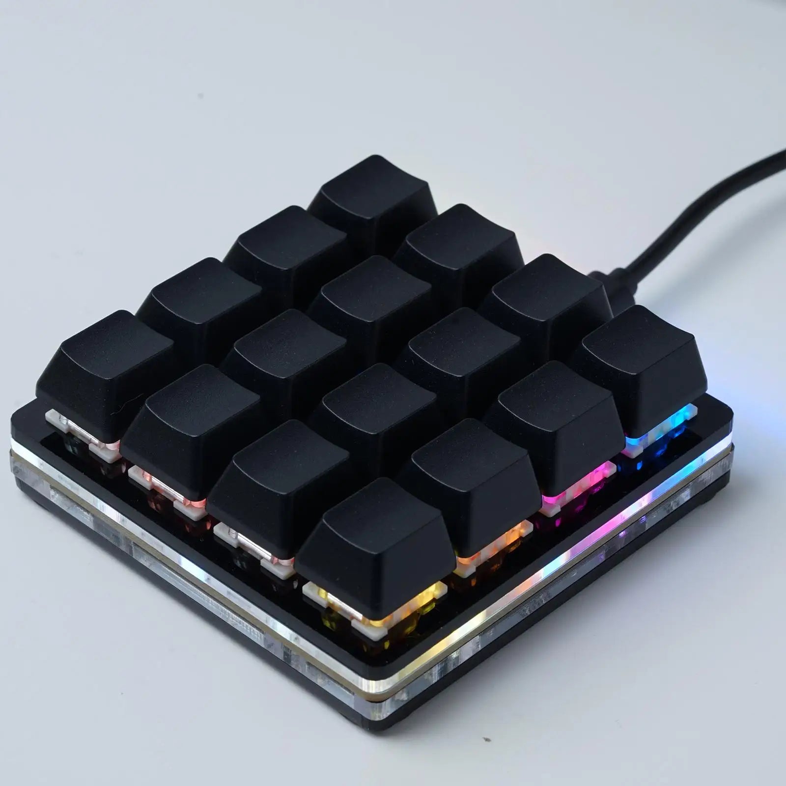 16 Key Automatic Click SayoDevice Programmable Hardware Keyboard Custom Shortcut Keys Mechanical Keyboard Black Small Keyboard