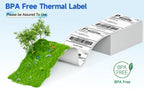 Shipping Labels Packs of 500 4X6 Per Fan-Fold Label for Phomemo 241BT D520BT B246D Label Printer Thermal Labels for Address Mail