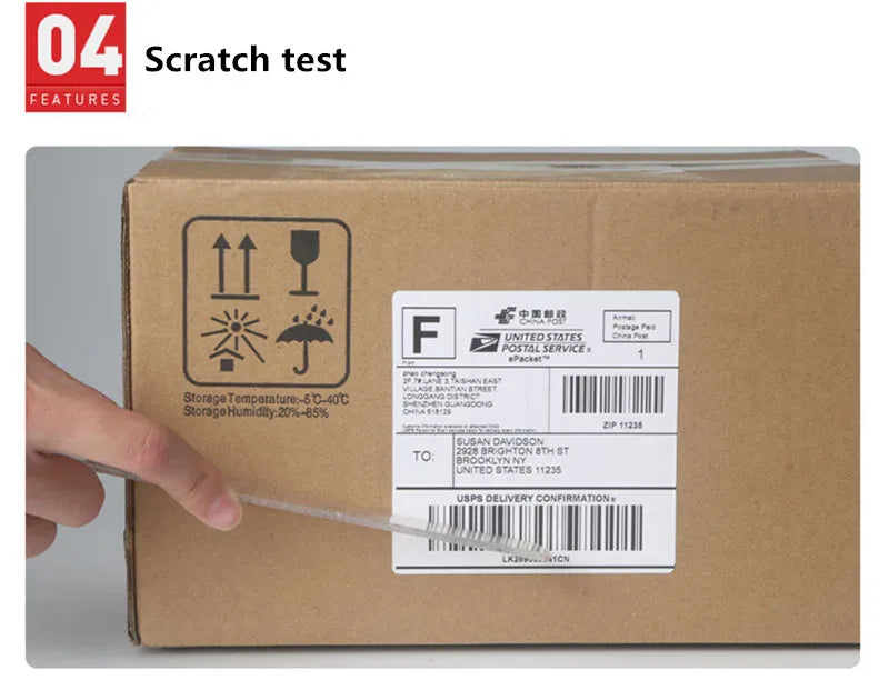 4x6" Shipping Label Printer Thermal Sticker Express Waybill 100x150mm-500 Sheets /roll Waterproof / Oil Proof