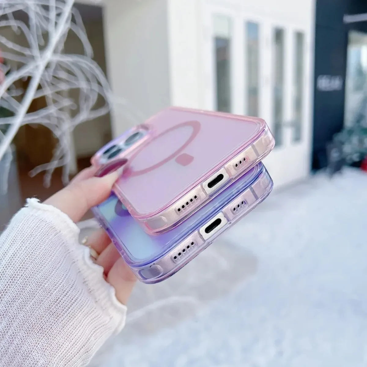 Metal Lens Magsafe Case for iPhone Magnetic Wireless Charging