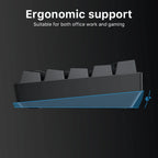 Wired Mechanical Keyboard 60% 17 Backlight Modes Hot-Swappable 61 Keys Brown Blue Red Switch Keyboard for Teclado Gaming Office