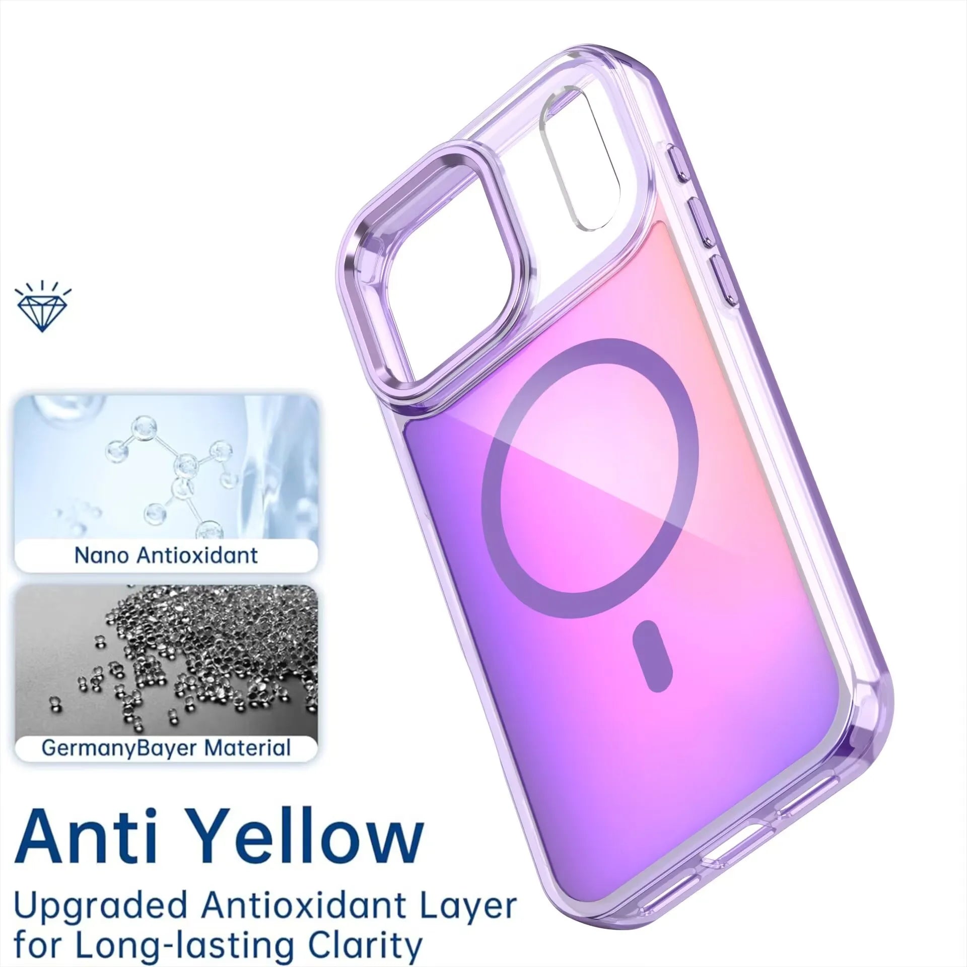 Metal Lens Magsafe Case for iPhone Magnetic Wireless Charging