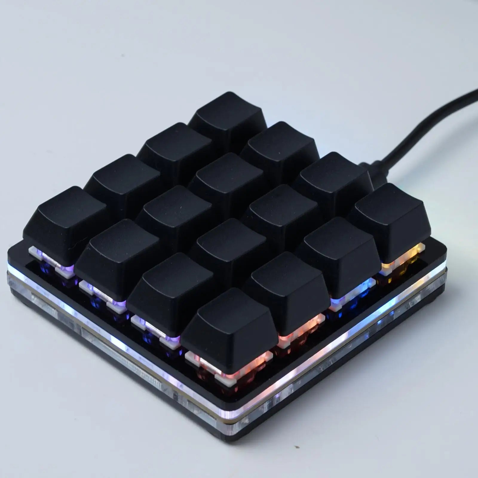 16 Key Automatic Click SayoDevice Programmable Hardware Keyboard Custom Shortcut Keys Mechanical Keyboard Black Small Keyboard
