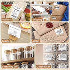 5 Rolls of White Label Stickers, 30Mm/40Mm/50Mm Wide, Compatible with M110/M221/M220/M120/M200/Etc Portable Handheld Thermal Label Printers, for Office, Business, and Home Labeling, Widely Used